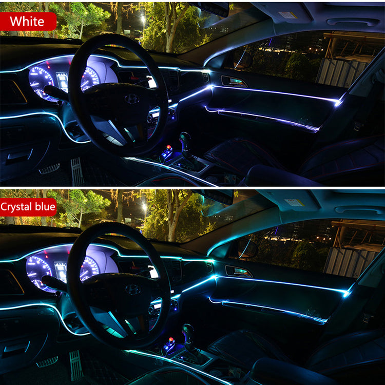 a car with lights on