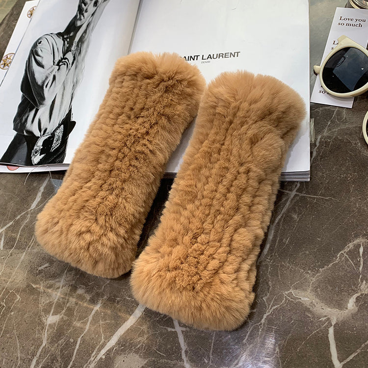 a pair of fur on a table