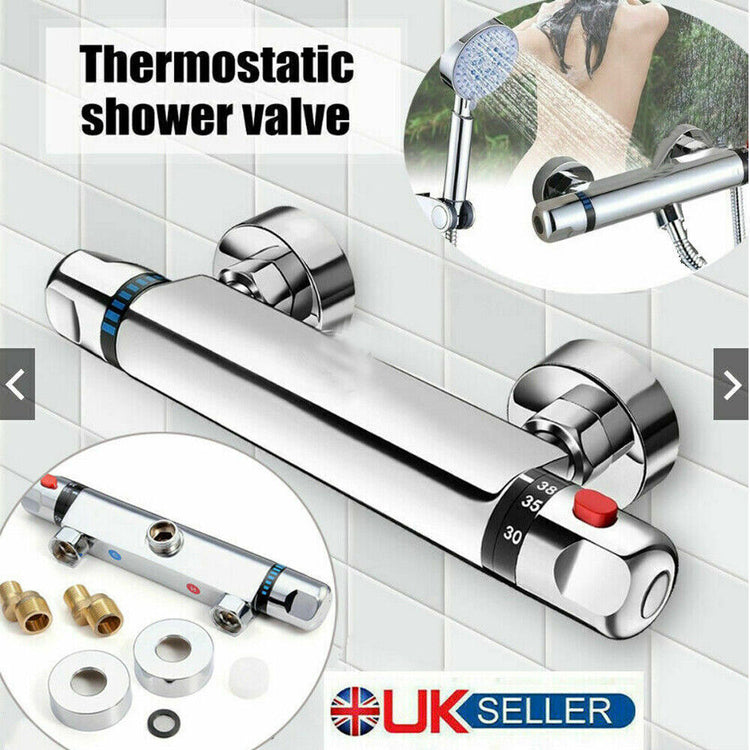 a shower valve with a round knob