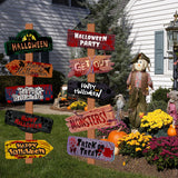 Set of 10 Printed Halloween Paper Signs