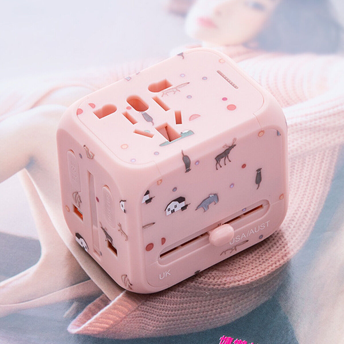 a cube shaped device with different designs
