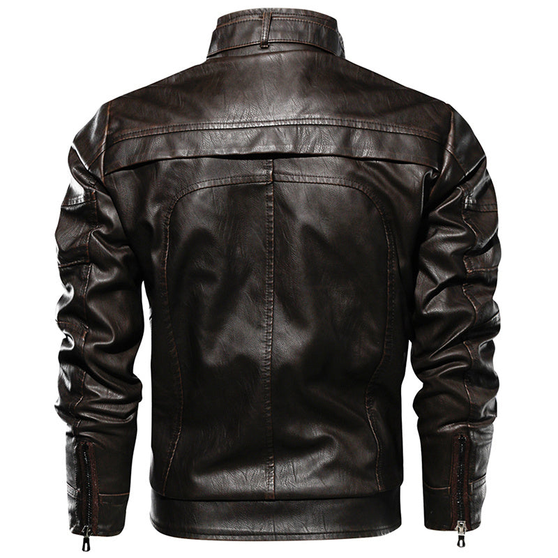 a leather jacket with zippers