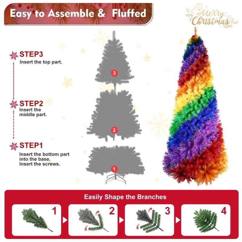 a step by step instructions for a christmas tree