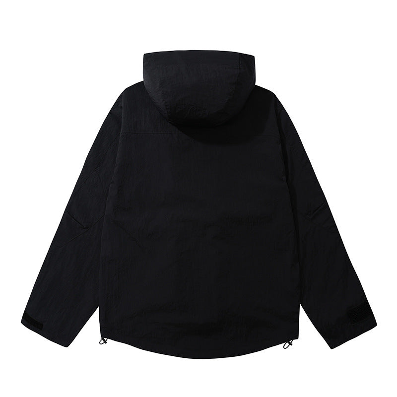 a black jacket with a hood