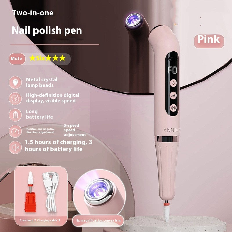 a pink nail polish pen