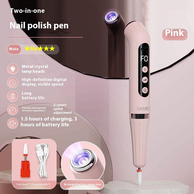 a pink nail polish pen