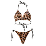 Women's Lace-Up T-Back Bikini with Chest Pad