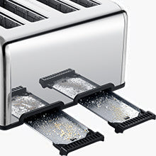 a toaster with two slices of bread