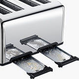 Geek Chef 4-Slice Stainless Steel Toaster with Dual Controls