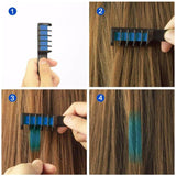 Temporary Hair Color Crayon Set with Brush