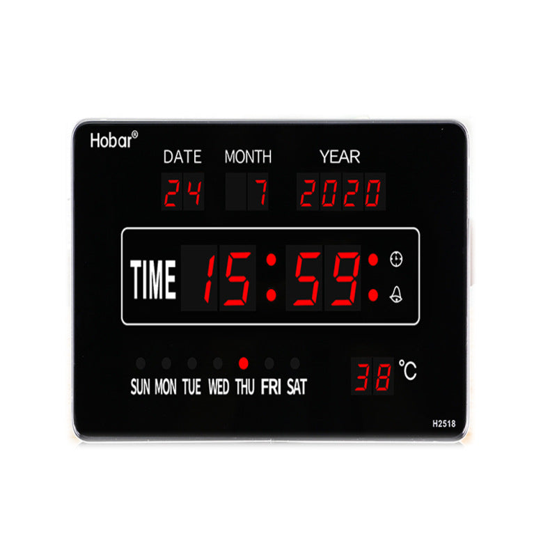 Wall-mounted Electronic Clock With Perpetual Calendar