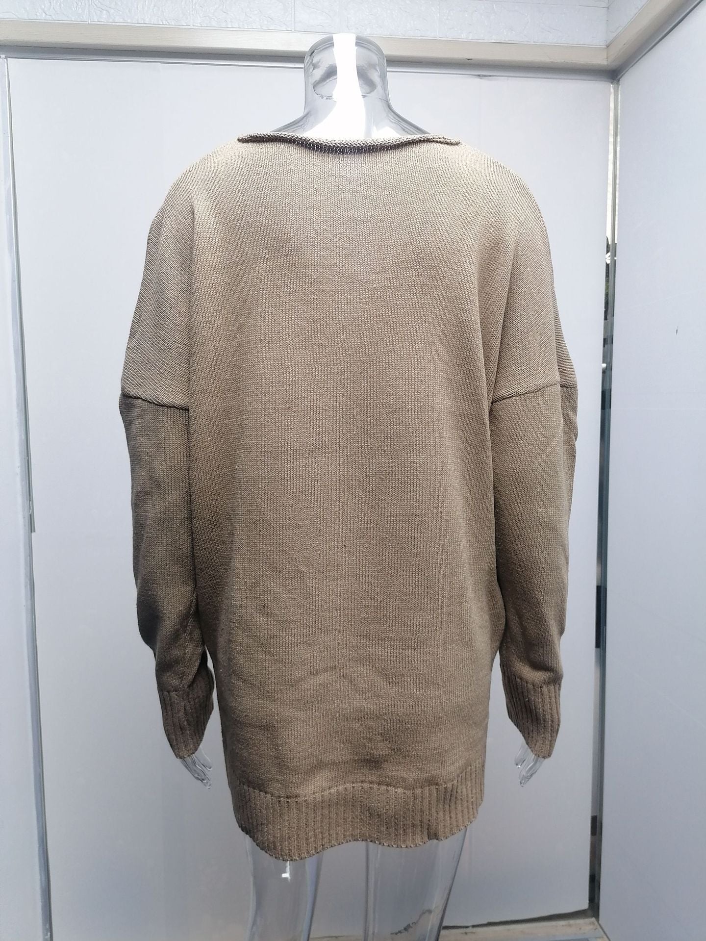 Cross Loose Outer Wear Women's Knitted Sweater