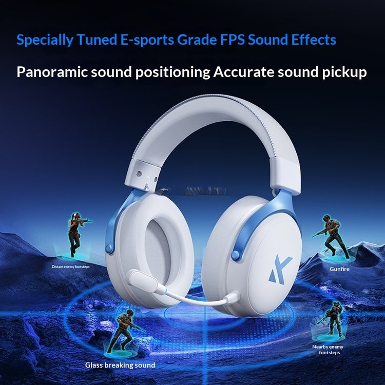 a white headphones with a microphone