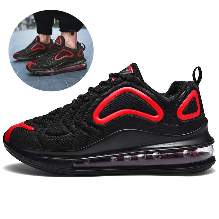 a black and red shoe