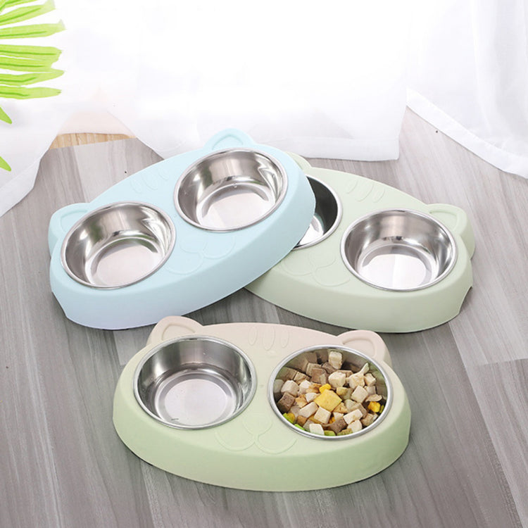 a group of bowls with food in it