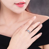 Zircon Leaf-Design Fashion Ring