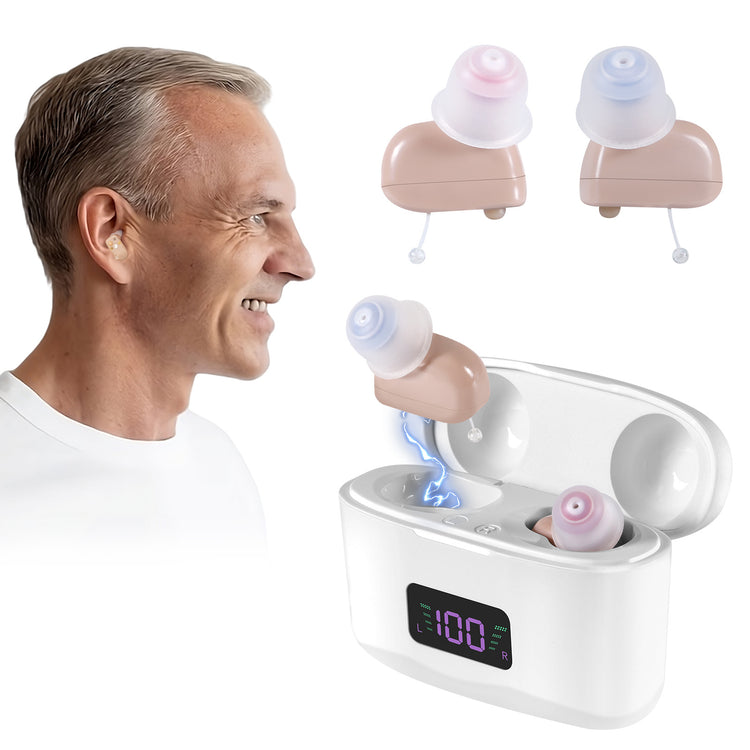 a man looking at a device