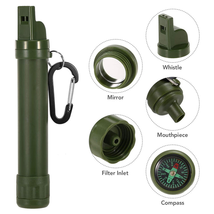 a green plastic tube with different sizes and words