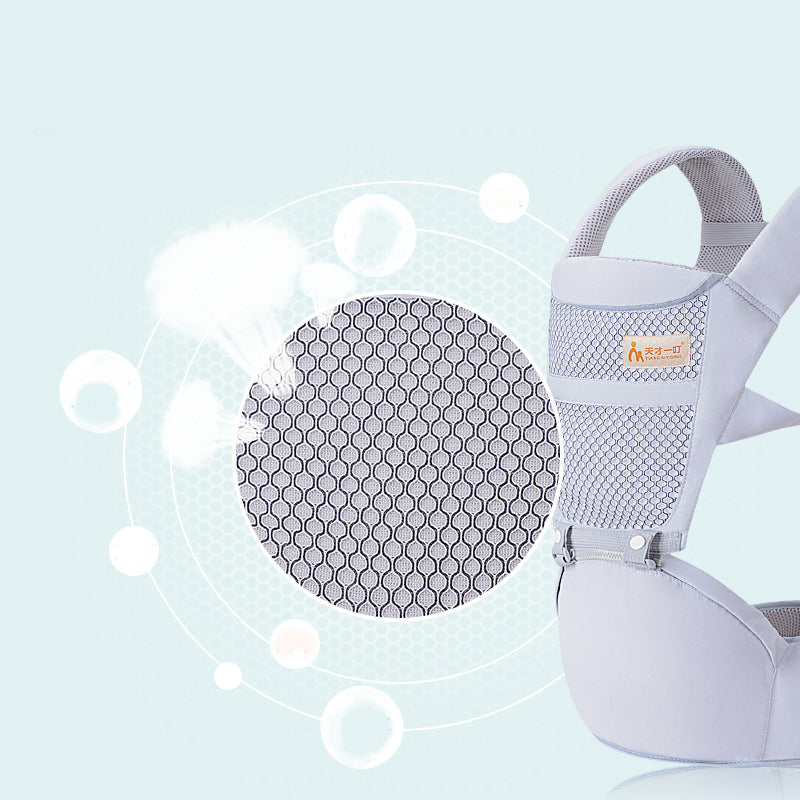 a baby carrier with a mesh design