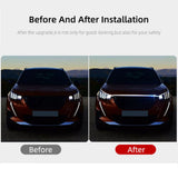 71'' RGB Car LED DRL Hood Light Engine Cover Strip Headlight Strip APP Control