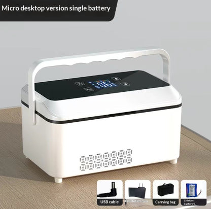 Portable Refrigerator Cool Box Mini Dual-Use CarHome Cooling USB-Powered Compact Fridge