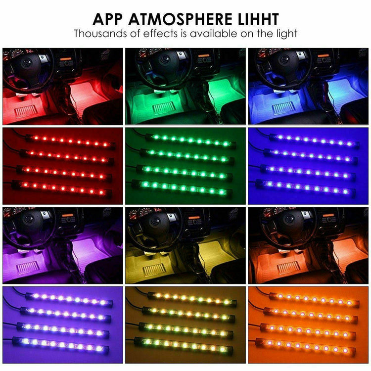 a collage of different colored lights