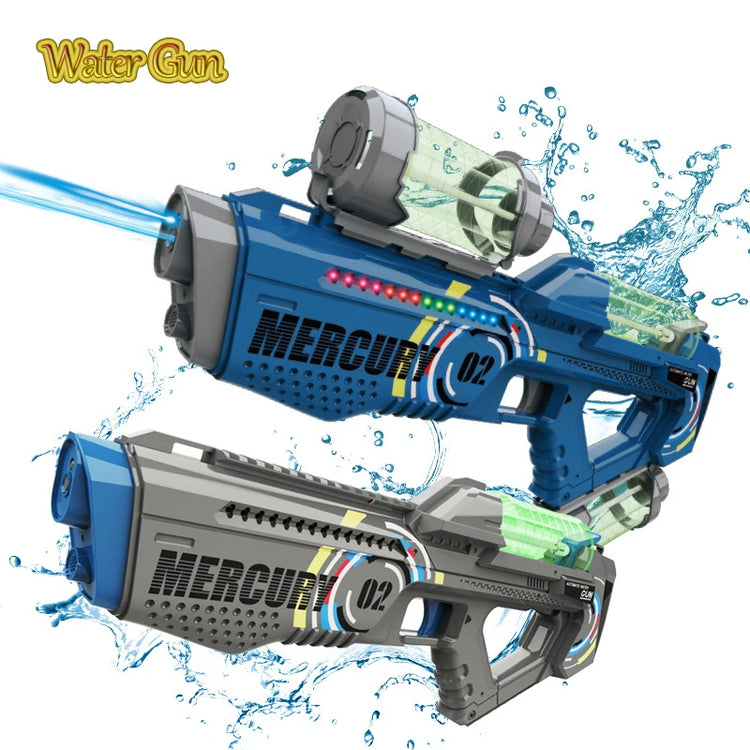 a water gun with water splashing