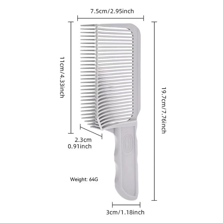 a white comb with measurements