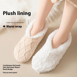 Unisex Plush Non-Slip Thermal Slipper Socks