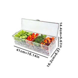 On Ice Bar Fruit Garnish Spice Box Condiment Dispenser Seasoning Storage Kitchen