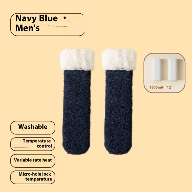 a pair of socks with white fur