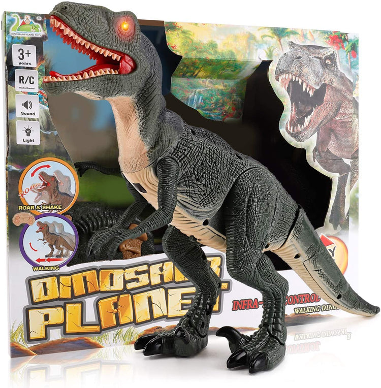 a toy dinosaur in a box