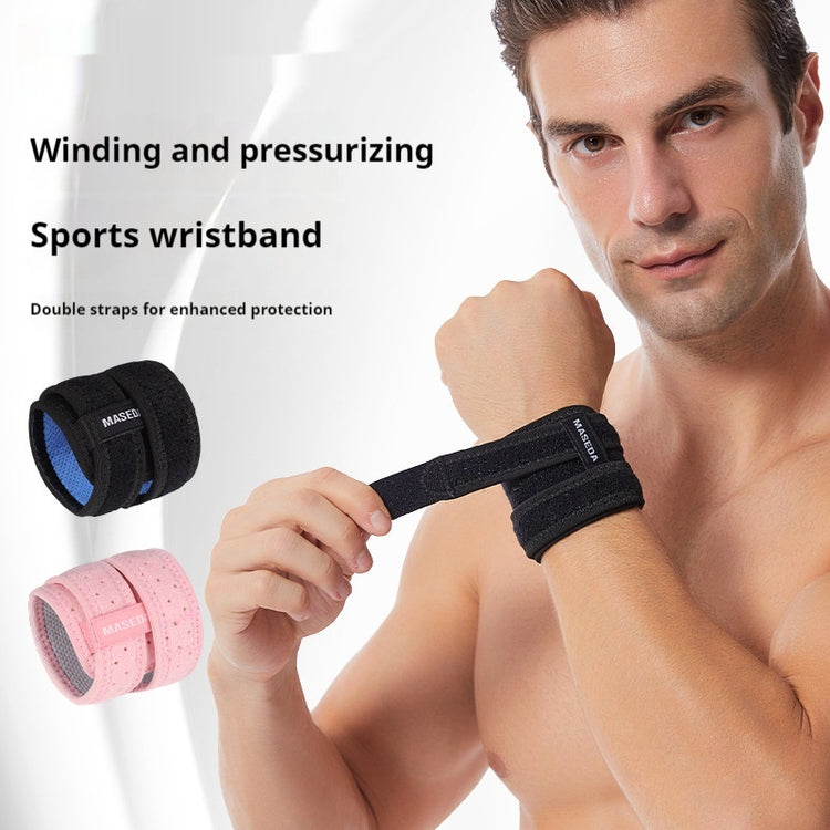 a man wearing wrist bands