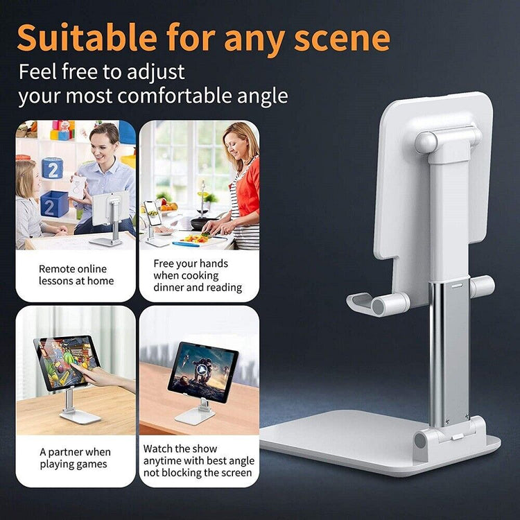 a white stand for a tablet