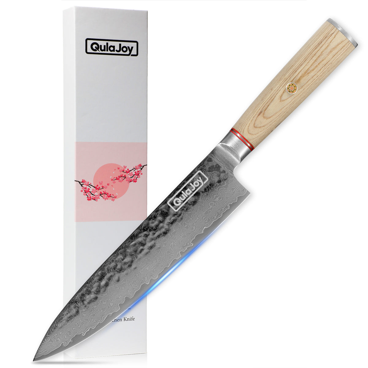 a knife with a wooden handle