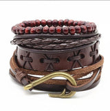 Men's Vintage Braided Leather Bracelet