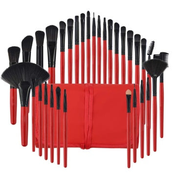 a group of makeup brushes