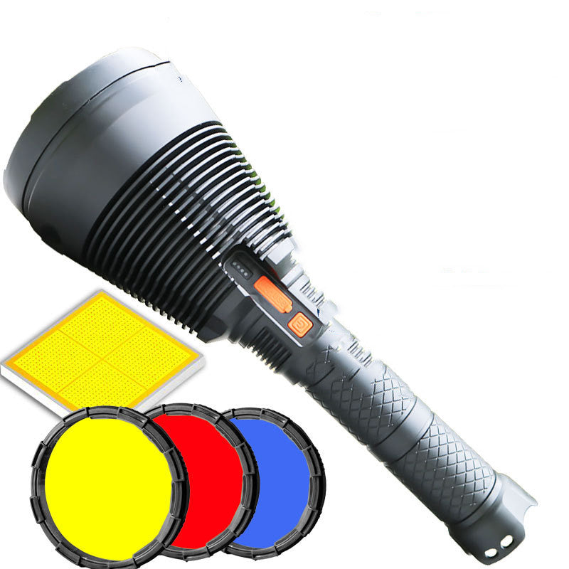 a flashlight with a few colored circles