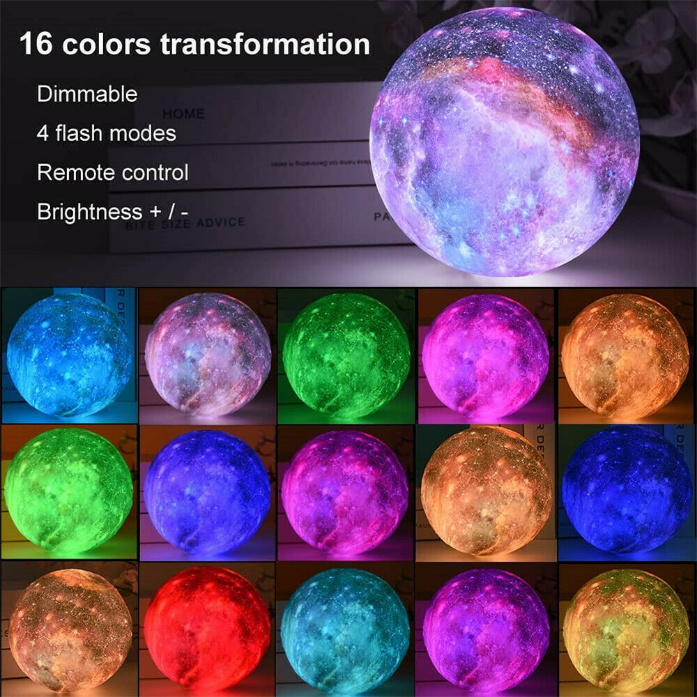 a collage of different colors of a moon