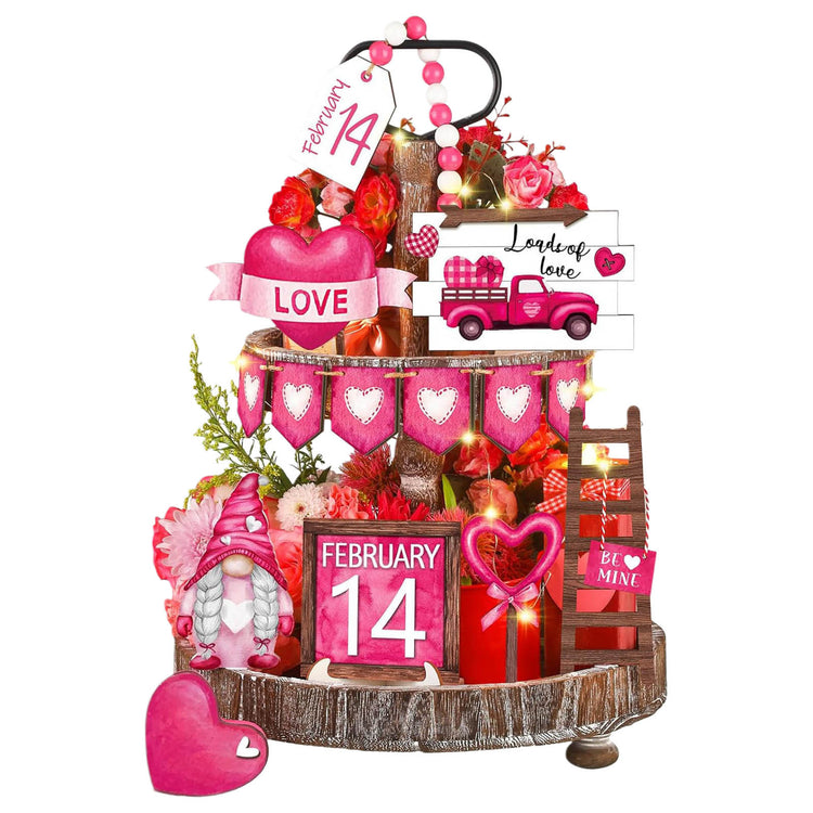 a display of a valentine's day