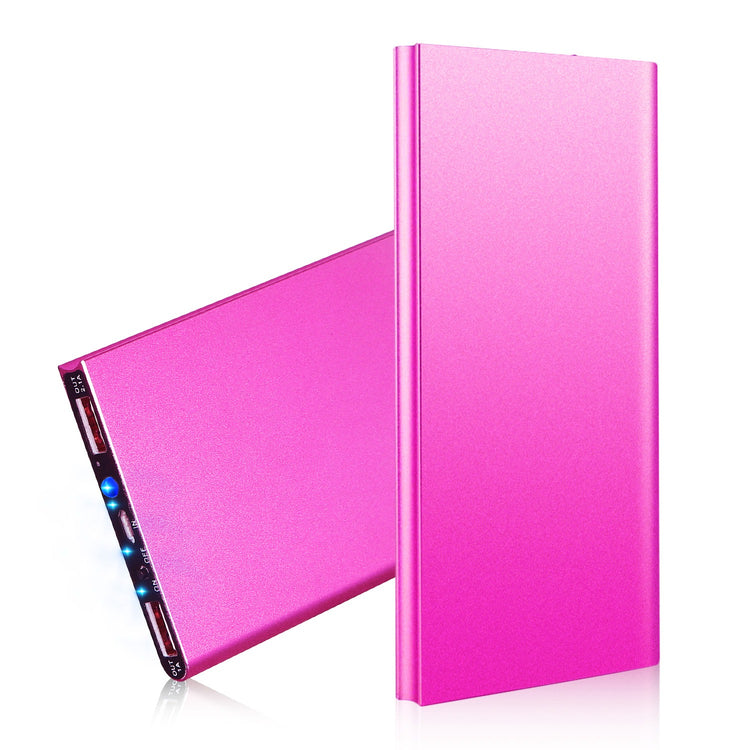 a pink rectangular object with a usb port