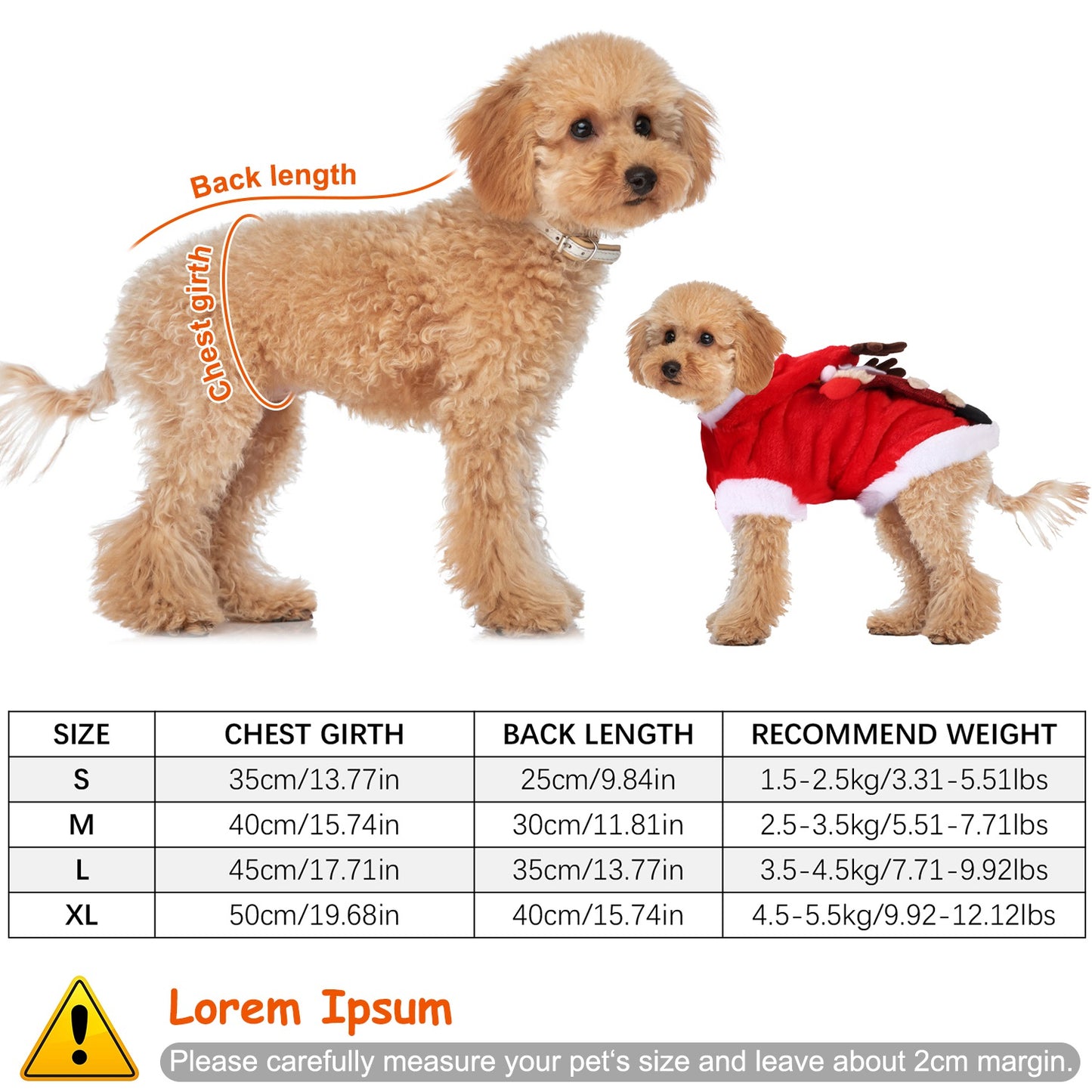 1Pc Pet Christmas Clothes Santa Claus Reindeer Antlers Costume Winter Outfit New Year Coat For Small Medium Dogs Cats