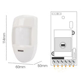 Wired PIR Motion Sensor for Home Alarm Systems