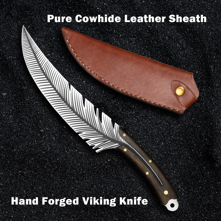 a knife with a leather sheath