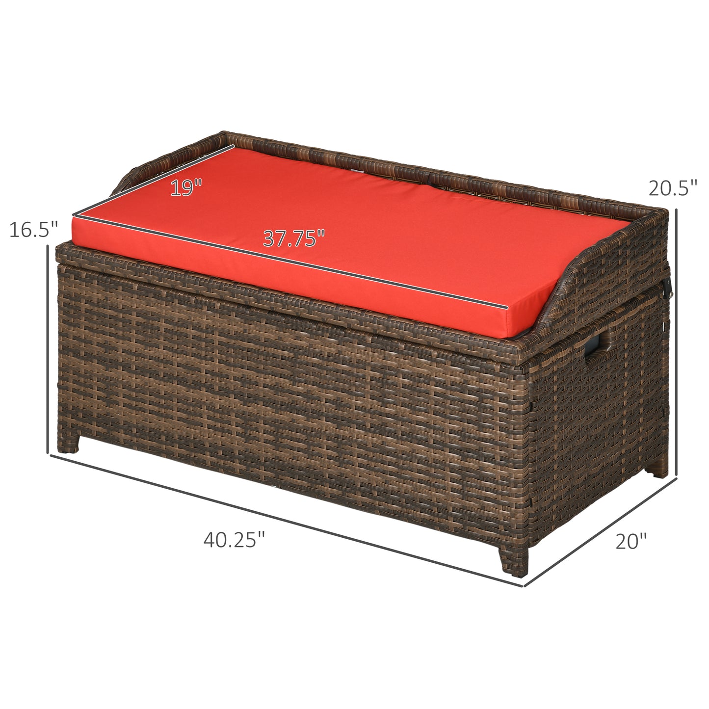 34 Gallon Outdoor Storage Bench Deck Box