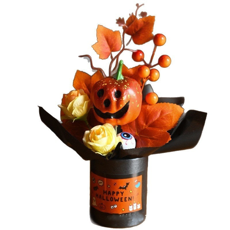 Halloween Pumpkin Simulation Bouquet Grimace Ornaments