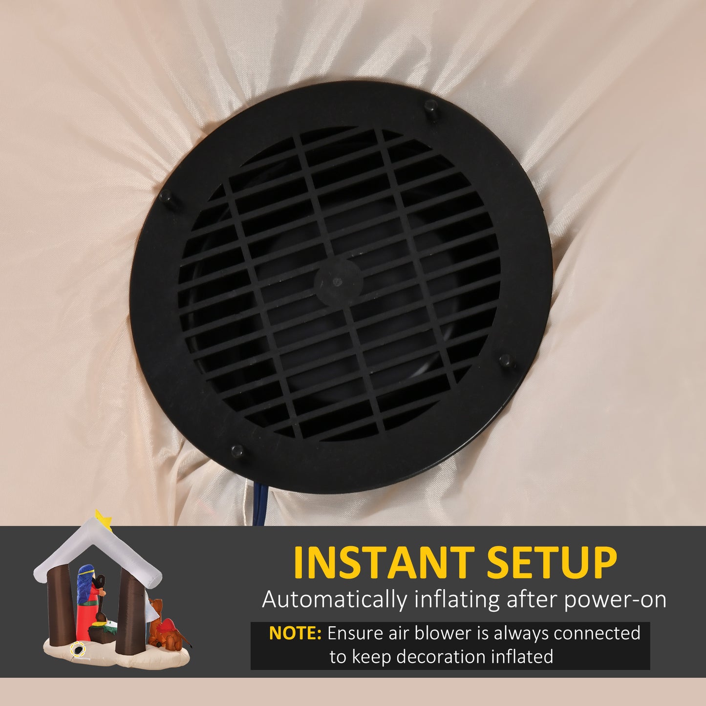 6' Christmas Inflatable Nativity Scene