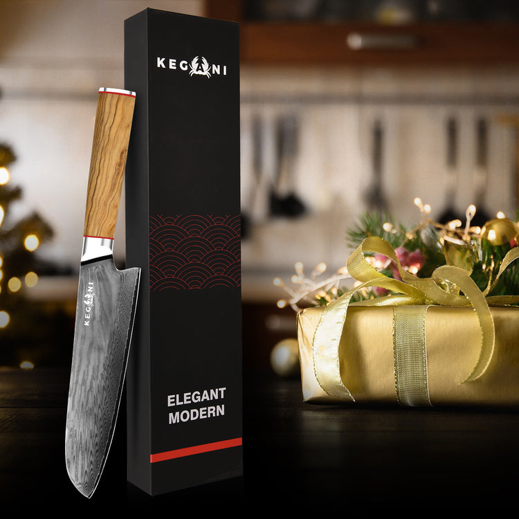 a knife next to a box