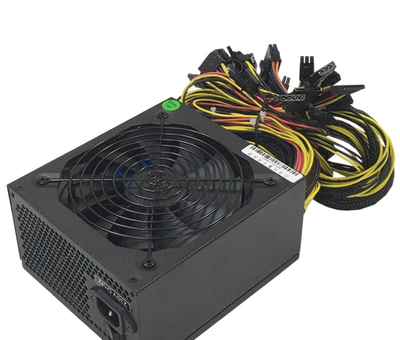 a black power supply with many wires