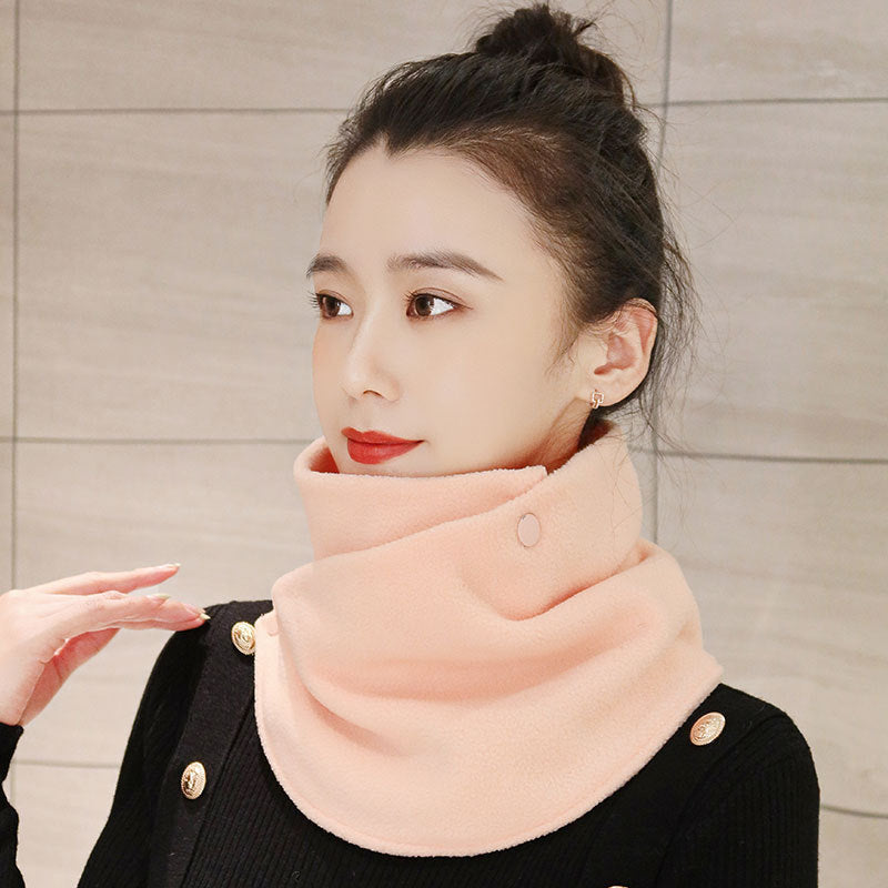 a woman wearing a scarf